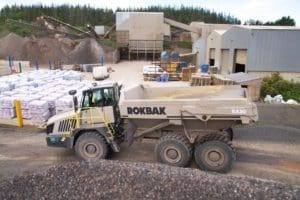 The tough and dependable Rokbak haulers are working long shifts at FP McCann quarries